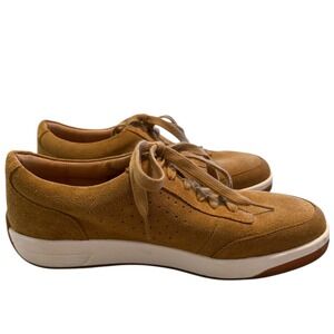 Clarks Original Sanford Mens Suede Sneakers Golden Sand Sz 10.5 M Comfort Casual